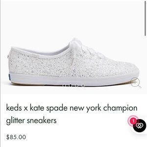 keds x kate spade new york champion glitter sneakers NWB